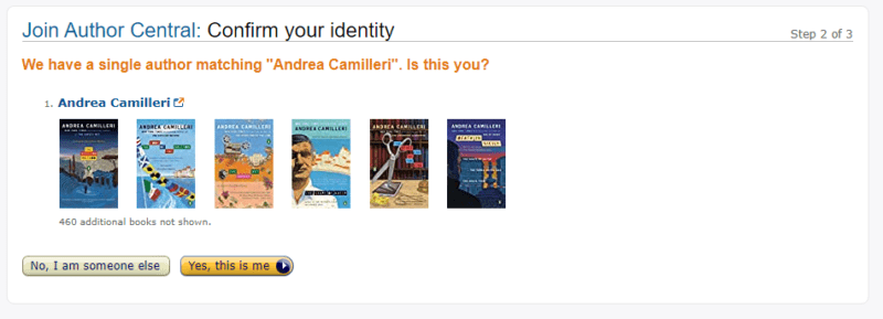 Come si apre la pagina autore su Amazon Author Central 4